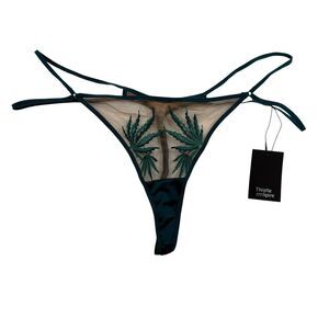 Thistle and Spire Panties Plus Size 3X Brooklyn Haze Thong Green Festival Sexy